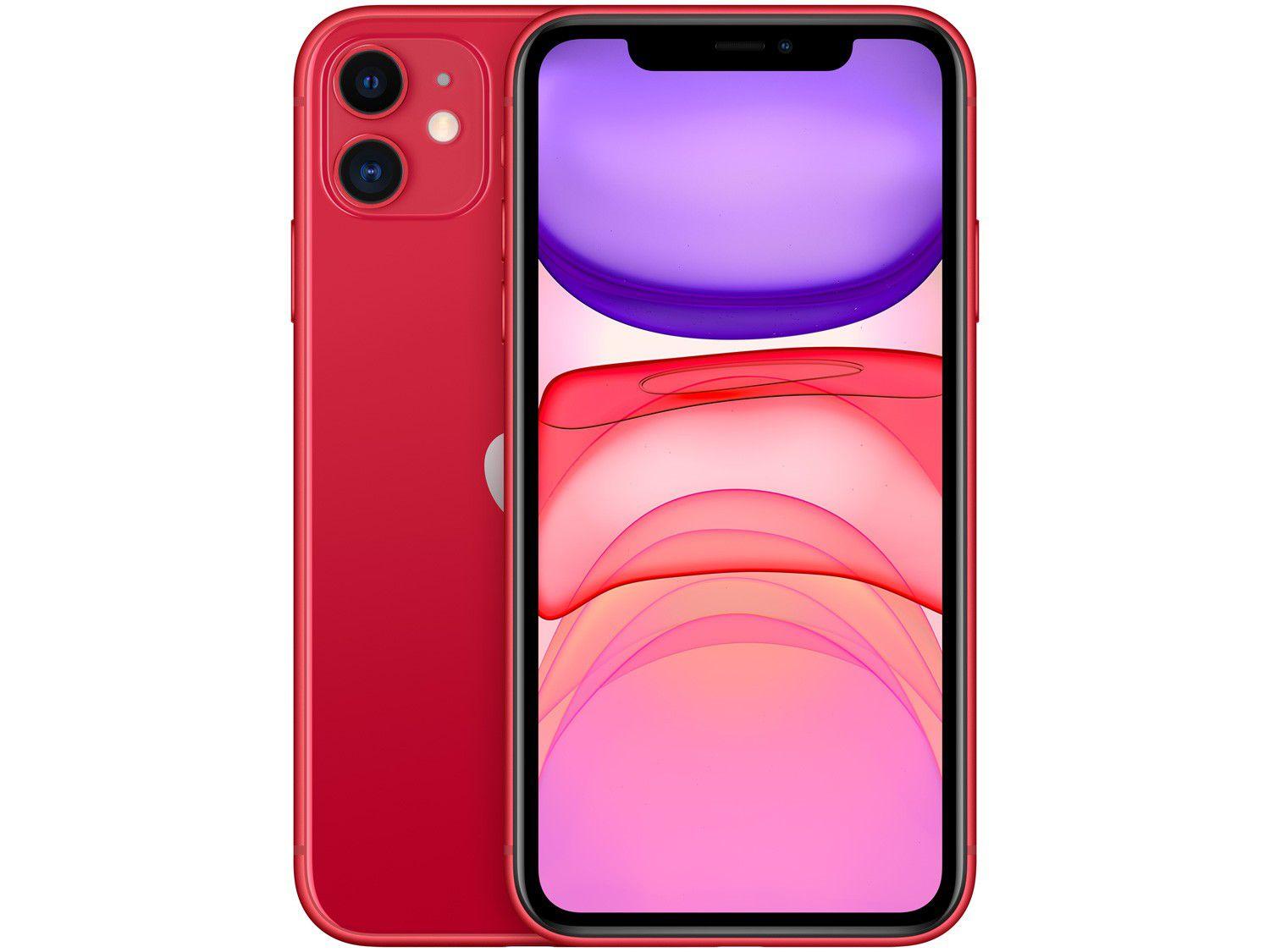 iPhone 11 Apple 64GB (PRODUCT)RED 6,1” 12MP – iOS Vermelho