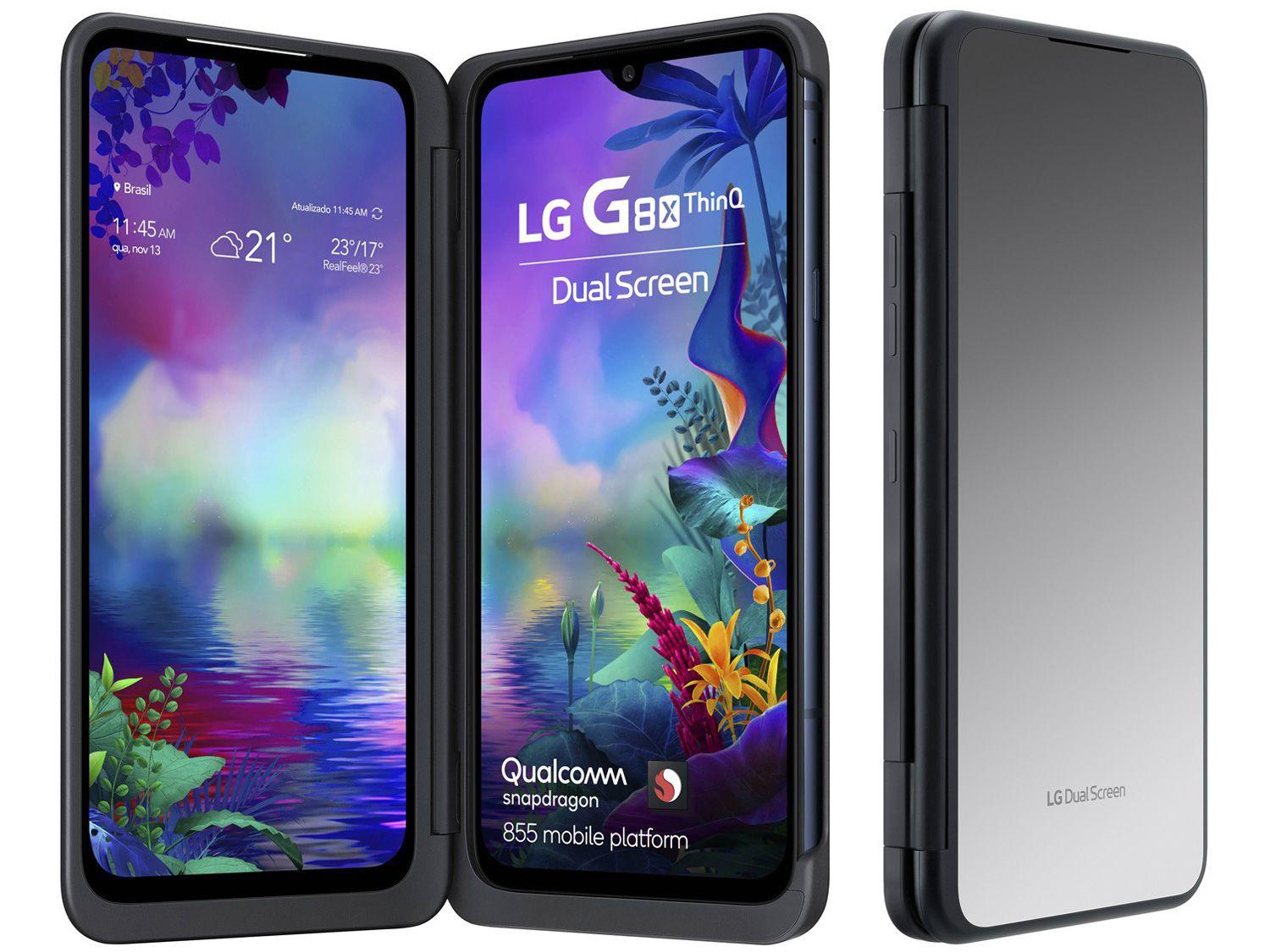 Smartphone LG G8X 128GB Preto 4G Octa-Core – 6GB RAM Tela 6,4” Câm. Dupla + Selfie 32MP