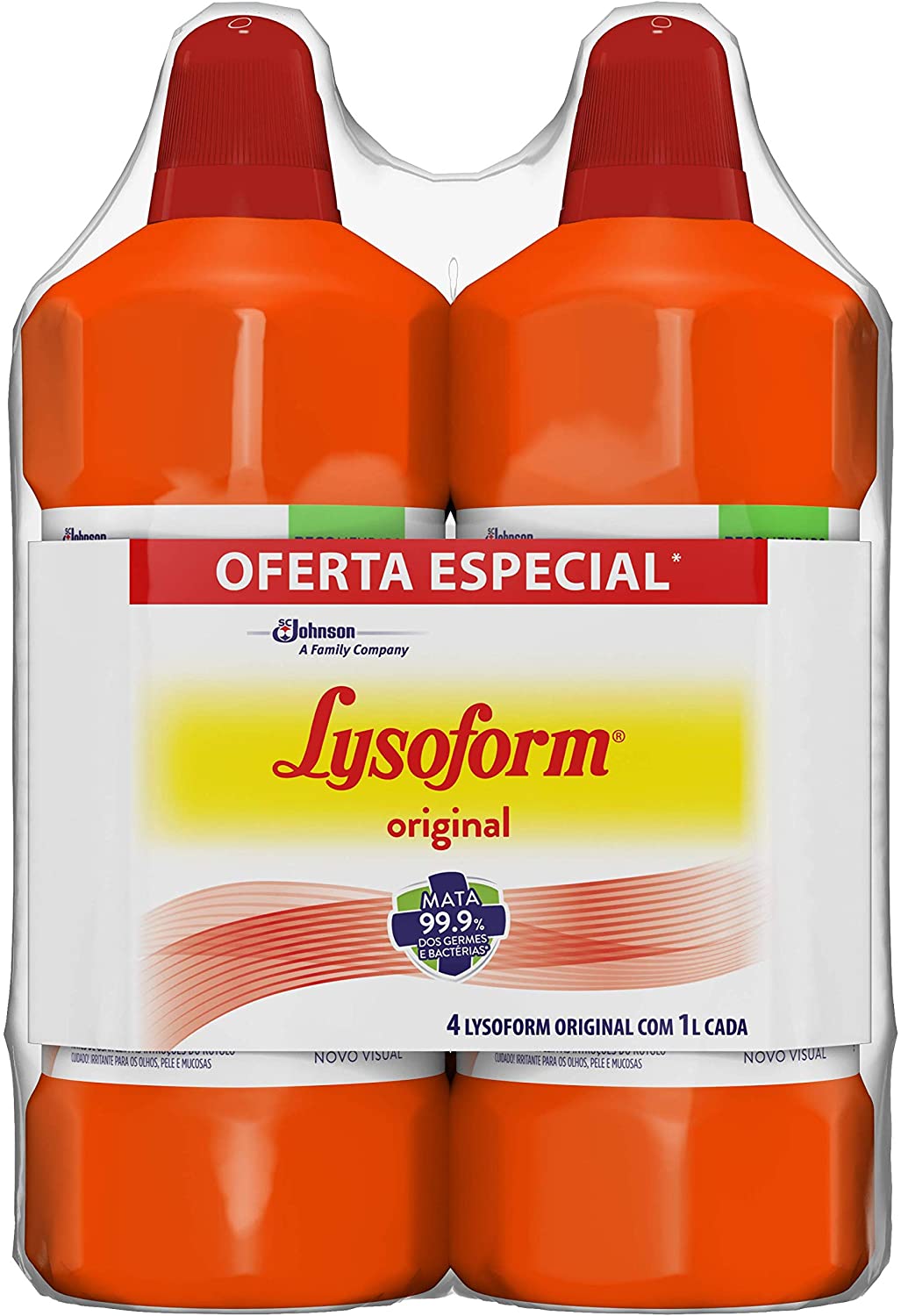 Kit Desinfetante Lysoform Líquido Bruto Original 1L com 4 unidades oferta especial