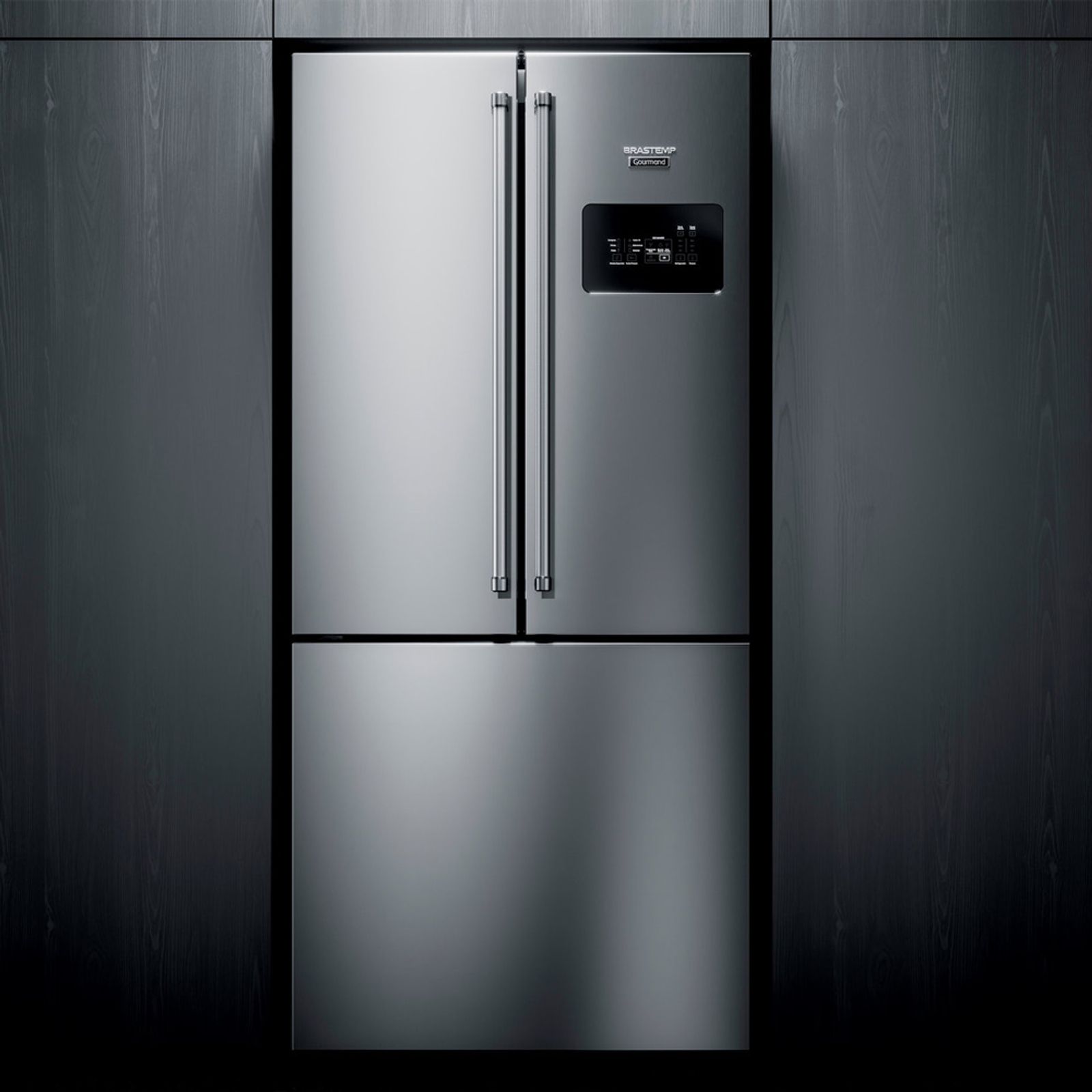 Geladeira Brastemp Gourmand Frost Free Side Inverse 540 litros Inox com Ice Maker – BRO81AR