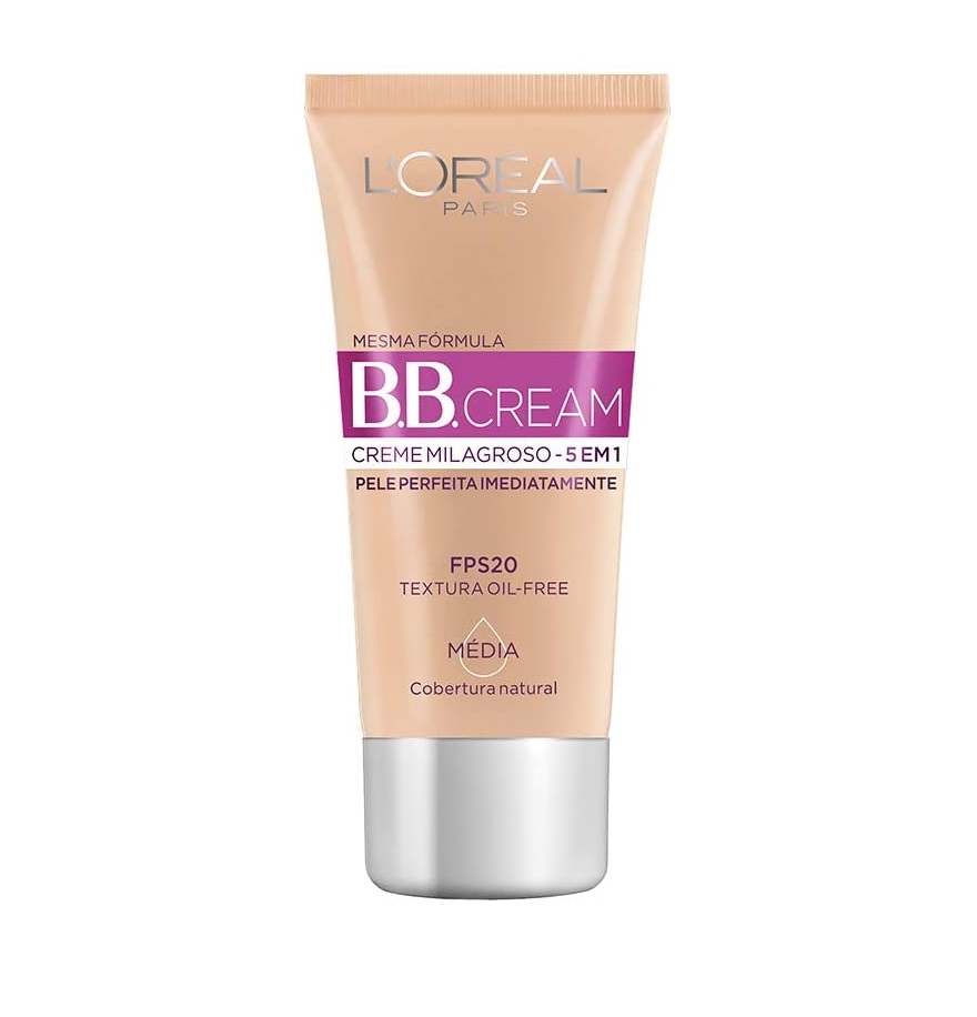 BB Cream Dermo Expertise Base Média 30ml, L’Oréal Paris, Médio, 30Ml