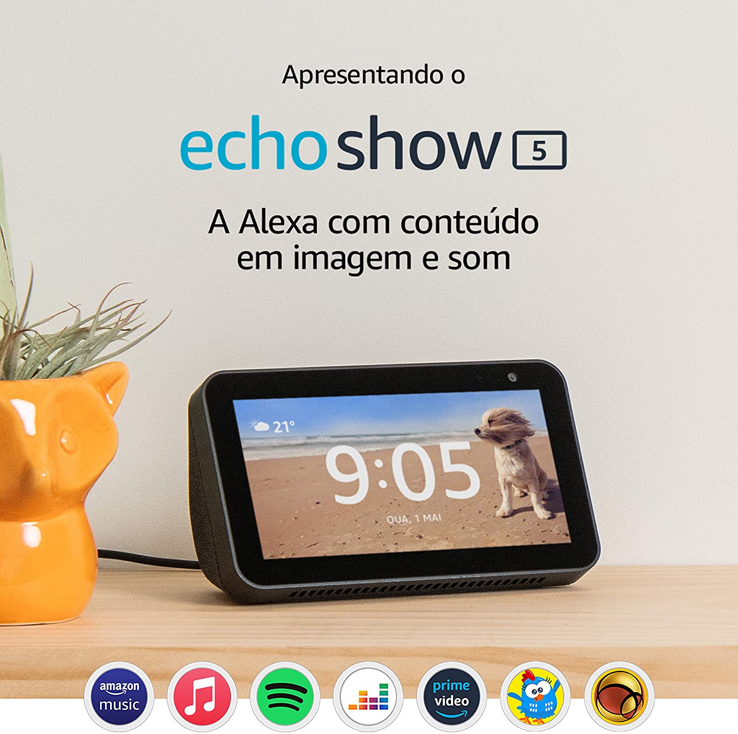 Echo Show 5 – Smart Speaker com tela de 5,5″ e Alexa