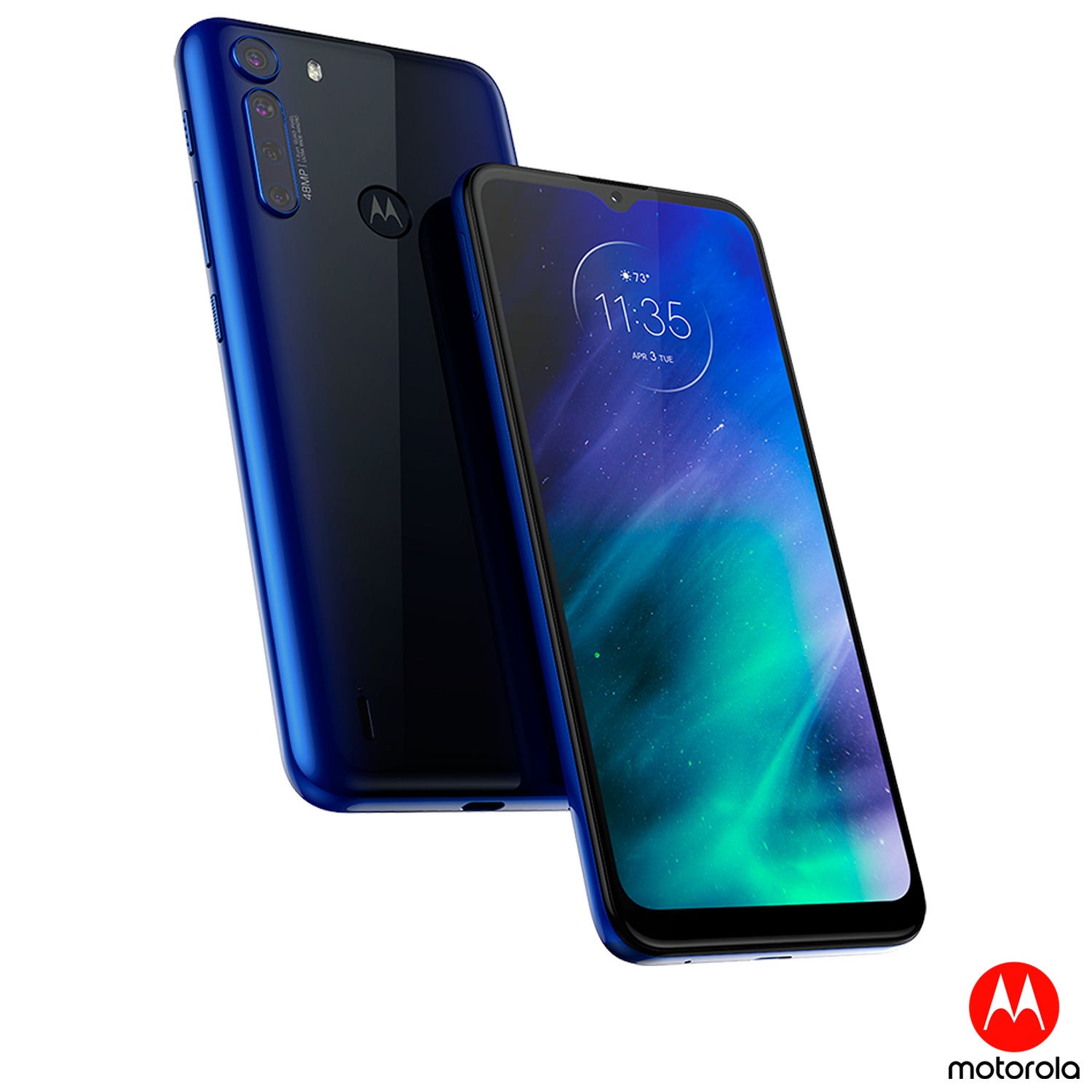 Smartphone Moto One Fusion Azul Safira, com Tela 6,5″, 4G, 128GB e Câmera de 48MP (Quad Pixel) + 8MP+5MP+2MP -XT2073-2