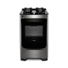 Fogão Consul 4 bocas cor Inox com mesa de vidro e trempe de ferro fundido – BIVOLT