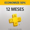 Assinatura do PlayStation Plus por 12 meses com 50% de desconto