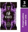 Preservativo Camisinha Olla Sabor Uva – 3 Unidades, Olla, 3un, pacote de 3