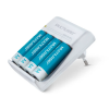 Carregador De Pilhas Multilaser Aa/Aaa + 4 Pilhas Aa 2500Mah – CB054