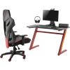 Mesa Gamer Mk13 Preta com Base Vermelha – DPX
