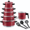 Jogo Kit Panela Caçarola +caneco(leiteira) + Kit Talheres