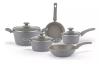 Jogo De Panelas Com Indução Brinox Optima Marble 5 Pç Cinza