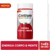 Centrum Suplemento Multivitamínico Adulto Energia, Corpo e Mente com Cafeína e Vitamina B, 60 cápsulas