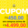 Cupom de R$ 450,00 em compras acima de R$ 4.499,00 no Mercado Livre