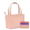 Bolsa Feminina Rosa + Porta Cartãozinho Fofo De Mimo Embalado Na Caixa