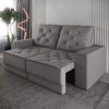 Sofá Retrátil e Reclinável 3 Lugares 1,80m Verona Suede Cinza Mamflex