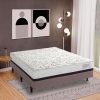 Cama Box Conjugada Casal Herval Roma Ortopédico com Espuma D20 e Tecido Poliéster 53x138x188cm – Marrom/Bege/Branco