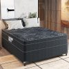 Cama Box Casal Portobel + Colchão Diplomata com Espuma D-45 65x138x188cm – Preto