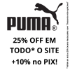 Cupom de 25% de desconto em todo* site + 10% pagando com PIX na Puma