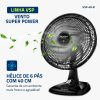 Ventilador de Mesa 40cm Super Power, Mondial, Preto/Prata, 140W, 110V – VSP-40-B