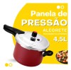 Panela De Pressão Fechamento Externo Antiaderente 4,5l Cor Vermelho