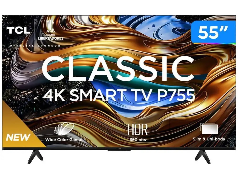 Smart TV 55” Ultra HD 4K TCL 55P755 LED com Google TV, Dolby Vision e ...