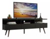 Rack Para Tv Até 65 Polegadas Madesa Londres Com Pés Retro Cor Preto 60021CPC