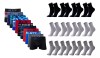Cueca Boxer Masculino 10 Unidades + Meia 12 Pares Soquete