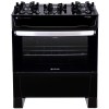 Fogão Atlas 5 Bocas preto Atenas Glass com Acendimento automático – Bivolt