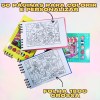 Livro de Colorir Ursinhos Bob Capa Dura Holográfica 50 Folhas Grossas 180G com Acetato Coloring Book