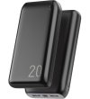 Power Bank 20000mAh Carregador Portátil, 2 USB-A (até 22.5W, PD) + 1 USB-C (até 20W, PD) + 1 Micro USB (até 18W), Carregamento Rápido, Proteção Inteligente, Compatível com Android e iOS – Preto