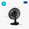 Ventilador de Mesa 40cm Super Power, Mondial, Preto/Prata, 140W – VSP-40-B