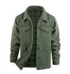 Flygo Jaqueta jeans masculina forrada de flanela, corte caubói, estilo ocidental, clássica, justa, vintage, resistente, casaco de caminhoneiro