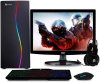 Easypc Computador Gamer Completo com Monitor LED Intel Core i5 8GB HD 500GB (Nvidia Geforce GT) Kit gamer com mousepad Light, Preto, 24865
