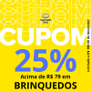 Cupom de 25% de desconto em Brinquedos no Mercado Livre