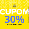 Cupom de 30% de desconto acima de R$ 79,00 no Mercado Livre