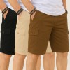 Kit 3 Bermuda Masculina Cargo Short Sarja 6 Bolsos Social