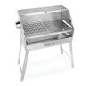 Churrasqueira Aço Inox 430 A Carvão Desmontável Nelore Grill 50×30 Churrasco Espetinho Grelha Descanso Suspensa Mecg cor prateado