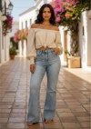 Calça Jeans Wide Leg Moda Feminina Premium