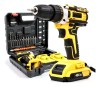Parafusadeira Furadeira 48v Profissional 2 Baterias Sem Fio Cor Amarelo