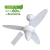 Ventisol Ventilador de teto wind br 3p inj branco c/r inverter bivolt