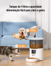 Alimentador Automatico Newpet para Cachorro ou Gato 4L Wi-Fi