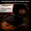 Churrasqueira Móvel Com Tampa Bafinho 45x35x32cm Tambor Mini Preta – HN