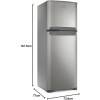 Refrigerador 472L 2 Portas Frost Free 220 Volts, Platinum, Continental