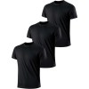 Camisetas masculinas de secagem rápida e gola redonda | Camiseta de manga curta para corrida atlética e ginástica, Pacote com 3 (Preto), G