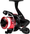 Carretel de pesca giratório, carretel de alumínio CNC, 1 BB leve, proporção de engrenagem 5.2: 1, vermelho