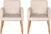 Kit 2 Poltronas Cadeira Decorativa para Sala de estar Cadeiras para Recepção Manicure Escritório Sala De Espera