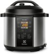 Panela pressão elétrica Electrolux digital capacidade 6L silenciosa segura 10 travas segurança 15 receitas pré-programadas 3 níveis pressão PCC20 inox preto 220v por Rita Lobo