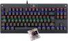 Teclado Mecânico Redragon Dark Avenger Preto Iluminação Rainbow Switch Marrom K568R