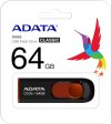 Pen drive Adata C008 64GB USB 2.0 – Preto e vermelho