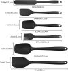 Conjunto de 6 espátulas de silicone, espátulas de borracha de silicone resistente ao calor para uso na cozinha
