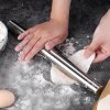 Rolo de massa de aço inoxidável, utensílio de cozinha doméstica para enrolar bolinhos de massa, pizza, pastelaria, biscoitos (25,4 cm)